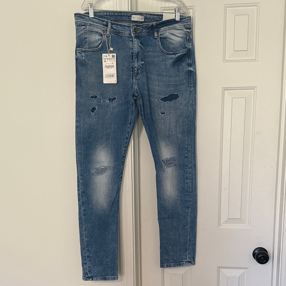 Zara Men's Blue Skinny Jeans